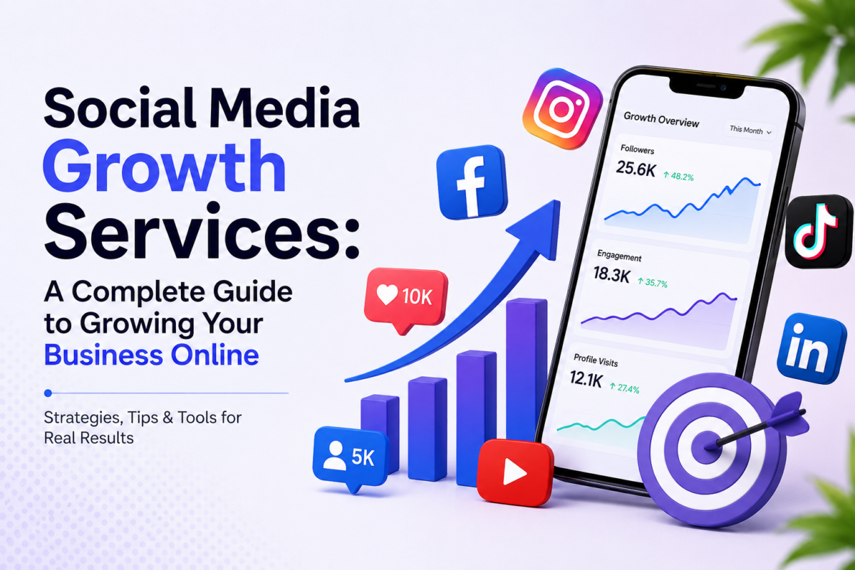 Social Media Growth Services helping businesses increase engagement, leads and online visibility