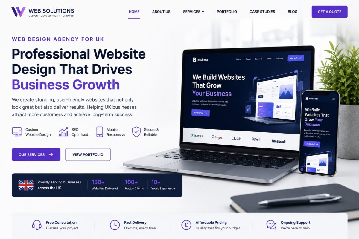 Web Design Agency UK creating responsive business websites