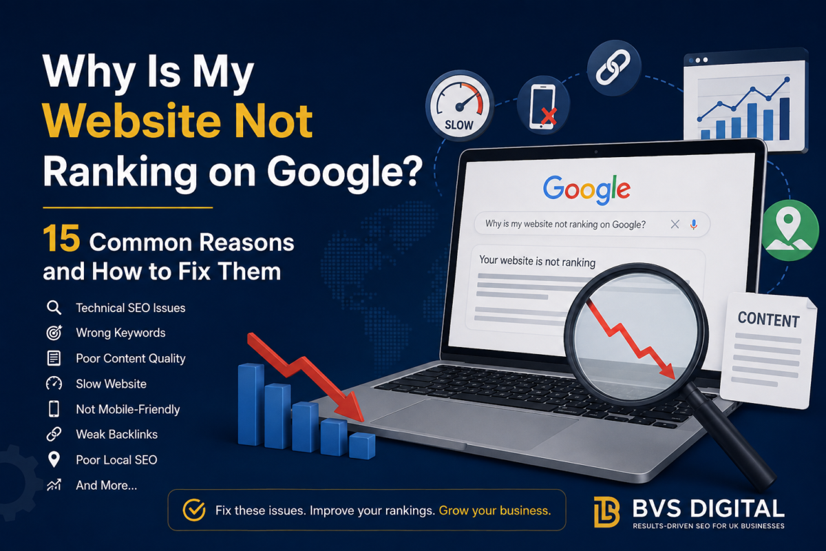 Why Is My Website Not Ranking on Google? Common SEO issues and solutions to improve website rankings.