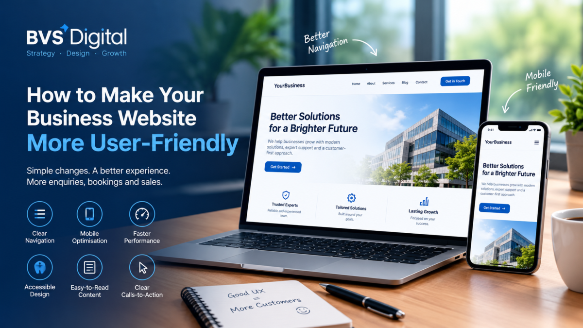 User-friendly business website with responsive desktop and mobile design